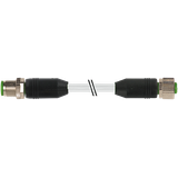 M12 male 0° / M12 female 0° A-cod. PUR 2x1.5 gy UL/CSA+drag ch. 5m