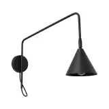 Wall lamp NOX 1 black with a switch