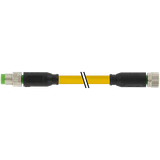 M8 male 0° / M8 female 0° A-cod. PVC 3x0.25 ye UL/CSA 1.2m