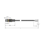 Actuator and Sensor Cable, PUR Connection Cable   RSC4T-10/TXO3700