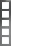 Cover frame 5-way vertical, A.8, stainless steel