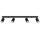 BLACK CARBON CEILING LAMP OBLONG STRIP WITH 4 MOVABLE GU10 SPOTLIGHTS