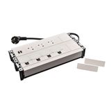 Incara Multilink wall White equipped with 3 sockets FB 1 USB A+C 15W 4 RJ45 CAT FTP 2m cord with plug