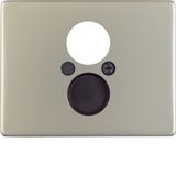 Centre plate f. loudspeaker soc. out., arsys, stainl. steel, metal mat