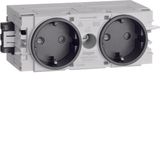 Socket-outlet 2-gang Wago C-Profile gb