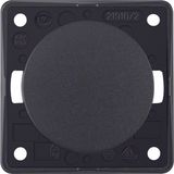 On/off switch 2pole with imprint "0", Integro - Design Flow/Pure, anth