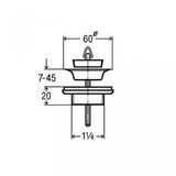UNI-valve 11/4"x60, chrome