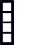 Frame 4gang, glass black