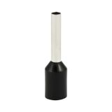 Single insulated sleeve terminal HI 1.5/10 black, Al/Cu