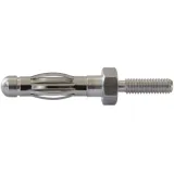 4 mm panel plug, screw connection, silver, 22.6016