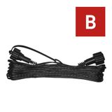 Extension cable for interconnecting chains, Standard black, 10 m, outdoor and indoor