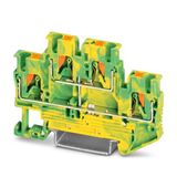 PTTB 2,5-PE-D-R-CLX - Protective conductor double-level terminal block
