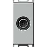 TV throughpass socket 1M 10dB, silver