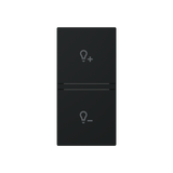 Rocker cover dimmer symbol - 1M - Matt Black
