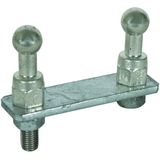 Earth connection plate for towers with two fixed ball points D 25mm DB