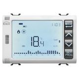 TIMED THERMOSTAT/PROGRAMMER WITH HUMIDITY MANAGEMENT - KNX - 3 MODULES - SATIN WHITE - CHORUS