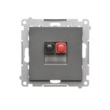 Loudspeaker socket, module, graphite mat