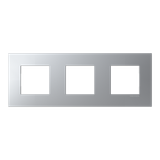 Frame 3-gang - Niessen logo - Silver