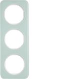 Frame 3gang, R.1, glass p. white