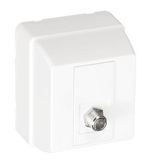 COAXIAL F COMPUTER SOCKET WHITE