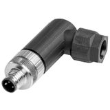 Round plug (field customisable), M8, A, PUSH IN, Number of poles: 3, I