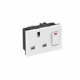 STD-BS0G RW1.5 Kontaktligzda 0°, vienvietīga GB standarts ar slēdzi