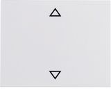 Rocker imprinted arrows symbol, K.1, p. white glossy