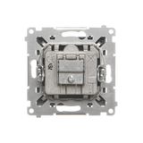 Single earial socket type "F", satin, metallized