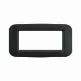 YES MOULDED FR.PLATE 4M. NOIR GREY