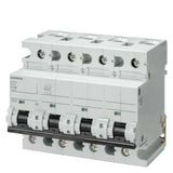 Miniature circuit breaker 400 V 10 kA, 4-pole, D, 80 A, D=70 mm