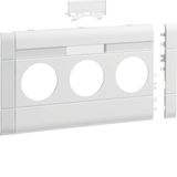 Frontplate 3-gang socket BR 120 LF pw