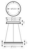 Suspended luminaires PolaronIQ H Diffuser White around ETDD 17W 1700lm Lambertian (L) IP40 IK05 3 SDCM 6335051