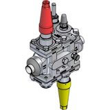 Valve station, ICF SS 25-4-10RA, 25 mm, Connection standard: EN 10220