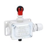 Metal limit switch, PL series, top roller push plunger. Contacts 1NO. IP65