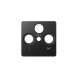 Cover for SAT-SAT-RTV aerial socket, Graphite