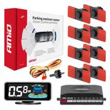 Parking assistant system LED-GRAF 3D 8 sensor black inside mount 16,5mm