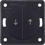 Blind series push-button impr sym arr, Integro - Design Flow/Pure, bla