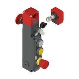 NG series safety switch with lock and integrated control devices, with actuator