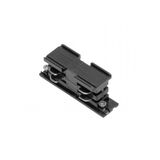 Electrical connector with power supply for 3-phase track, black