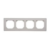 Quadruple frame, aluminum, black base