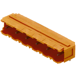 PCB plug-in connector, male header, Dovetails for fixing blocks, THT solder connection, 7.50 mm, Number of poles: 2, 90°, Solder pin length (l): 4.5 mm, tinned, black, Box