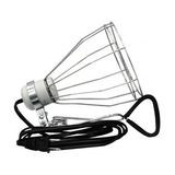 Clamp Heat Lamp Fixture, Steel Cage Wire, Max 150W