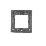 IP44 single socket outlet with shutters and frame seal - transparent flap, 16A, cream white/electro white