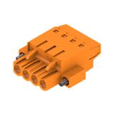 PCB plug-in connector, female plug, 5.08 mm, Number of poles: 4, 180°, TOP connection, Clamping range, max. : 2.5 mm², Box