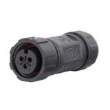 Connector - socket, IP67, soldering, M12, 3-pin