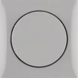 Dimmer, rotatable with reg. with button and frame, Integro Flow, gray, gloss