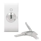 Key switch, Domus S44, colour RAL 9010, 2P 10AX 250V - glossy finish - 1 Mod.