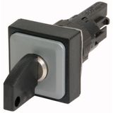 Q25S3 Key-operated actuator, 3 positions, black, momentary