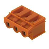 Printed circuit board terminals, 7.62 mm, Number of poles: 3, 180°, Solder pin length (l): 4.5 mm, tinned, black, Clamping yoke connection, Clamping range, max. : 6 mm², Box