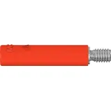 4 mm screw-in adapter, screw connection, CAT II, red, 23.1033-22